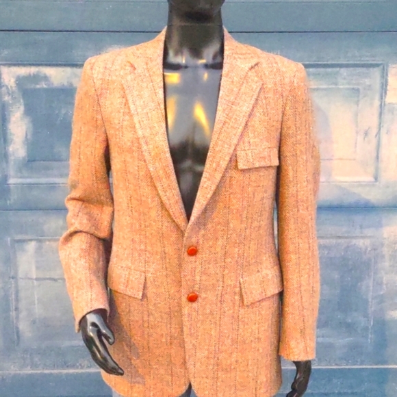 DAVID HUNTER MEN'S PURE WOOL 🦙 LUXURY TWEED BLAZER - Picture 13 of 17